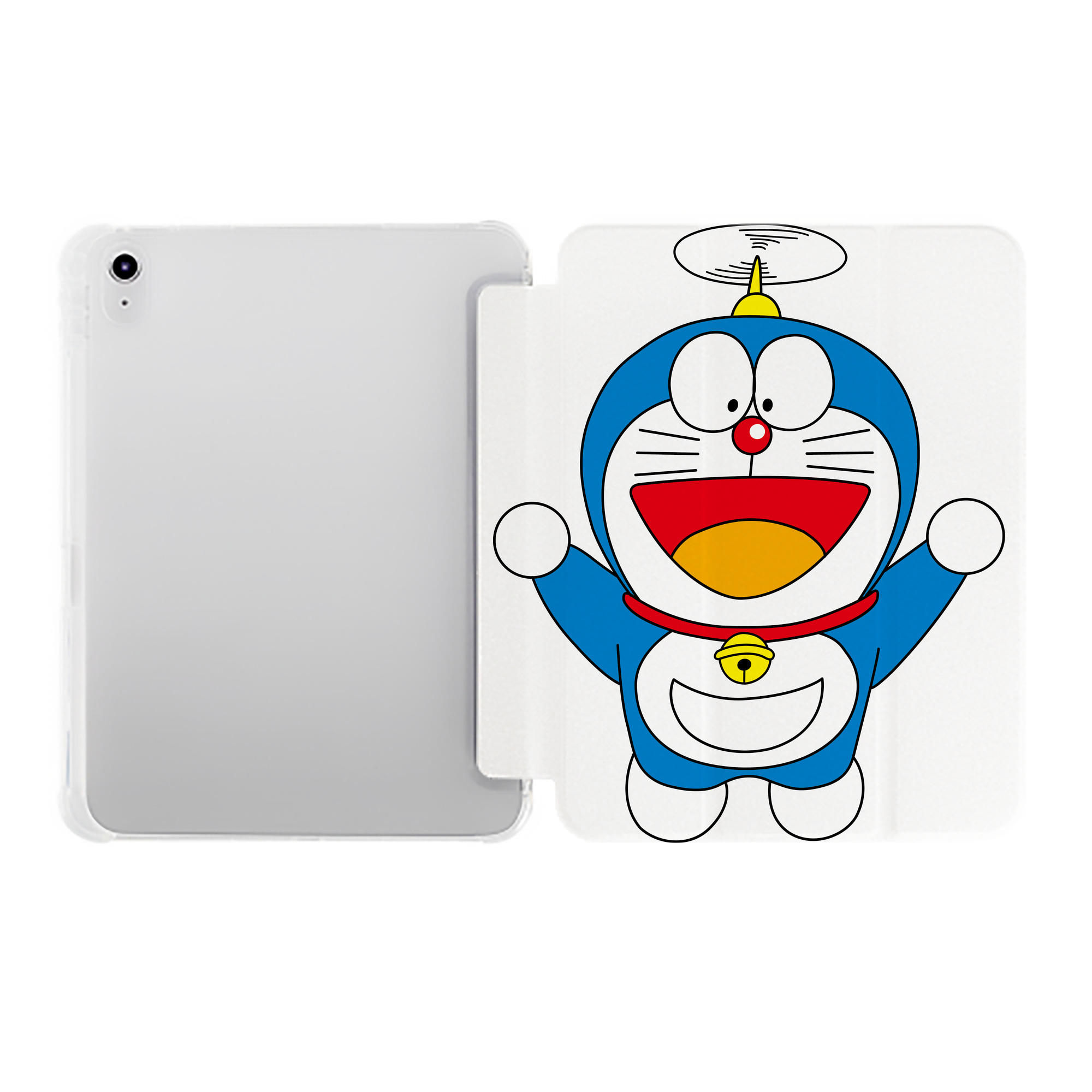 （画像用） ドラえもん Doraemon IPad ケース ペン収納付き 三つ折りスタンド PUレザー×シリコン 対応機種9.5/10.5/10.9インチ